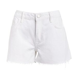 NEW FRAME  Le Grand Garcon Raw Hem Denim Shorts in White Sz. 34